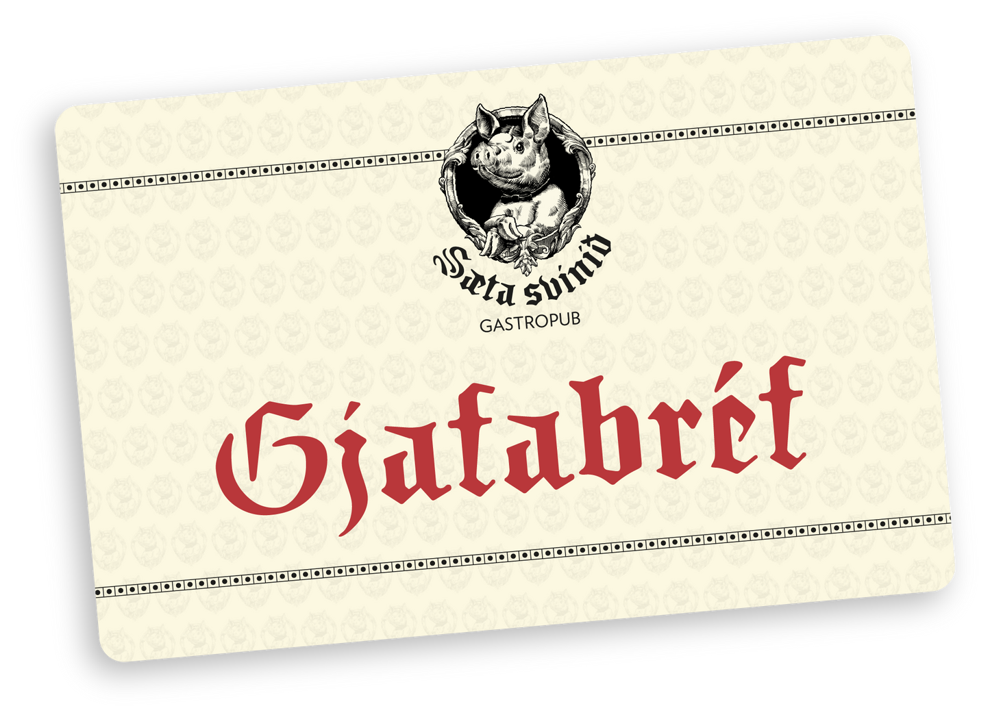 Sæta Svínið - Gjafabréf 15.000kr